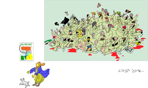 Cartoon: Armageddon (medium) by gungor tagged east,middle