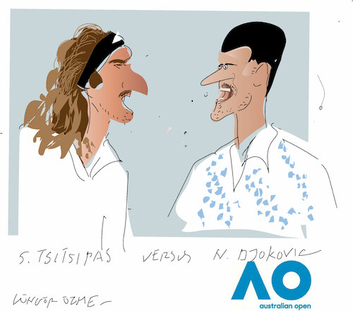 Cartoon: Australian open final (medium) by gungor tagged australian,open,2023,australian,open,2023