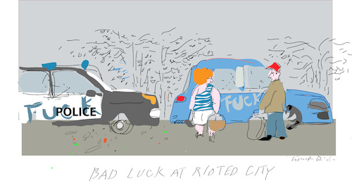 Cartoon: Bad luck (medium) by gungor tagged usa,usa