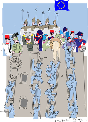 Cartoon: Battle of EU 2 (medium) by gungor tagged eu