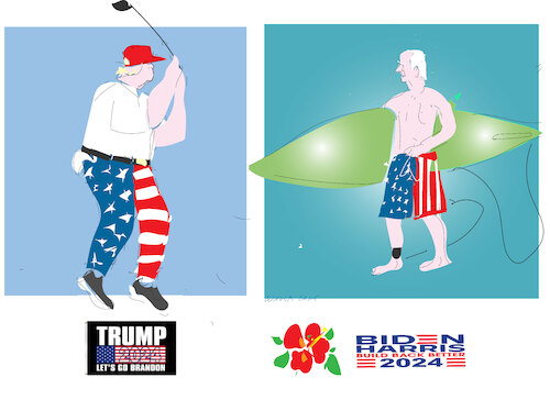 Cartoon: Biden and Trump for 2024 (medium) by gungor tagged biden,and,trump,for,us,election,2024,biden,and,trump,for,us,election,2024