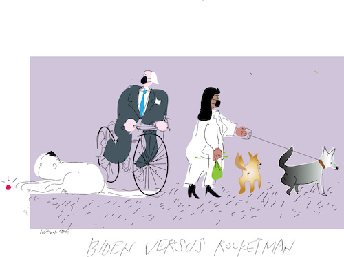 Biden versus Rocket Man Biden versus Rocket Man
