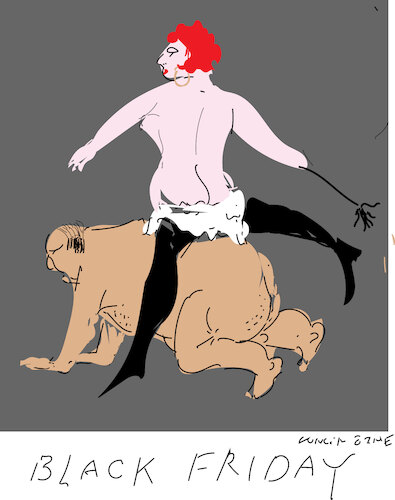 Cartoon: Black friday mode (medium) by gungor tagged black,friday,2025,black,friday,2025