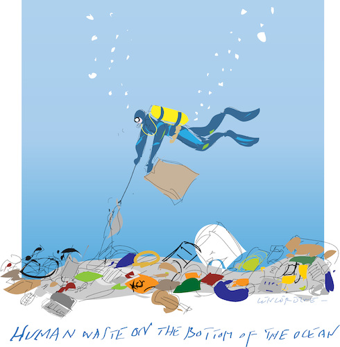 Cartoon: Bottom of the Ocean (medium) by gungor tagged world,world