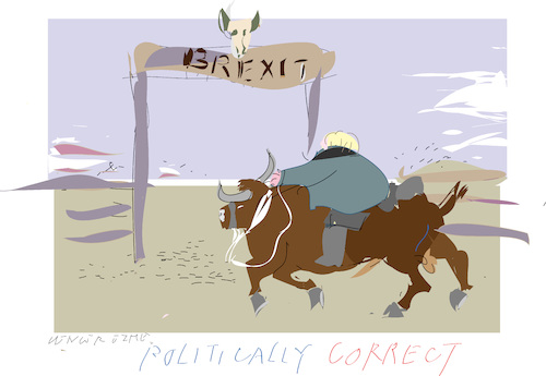 Cartoon: Bull and Boris (medium) by gungor tagged uk,uk
