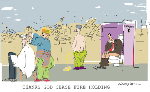 Cartoon: Cease-Fire 2 (medium) by gungor tagged syria