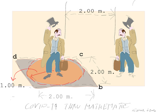 Cartoon: Corona thru Mathematic (medium) by gungor tagged pandemic,pandemic