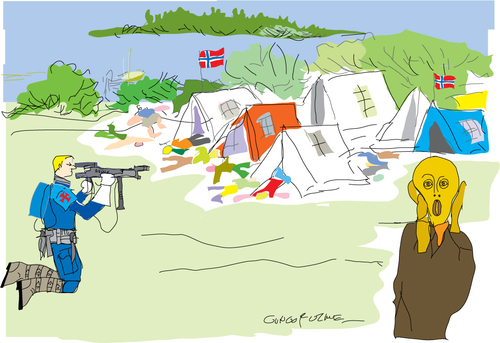 Cartoon: Craziness (medium) by gungor tagged norway