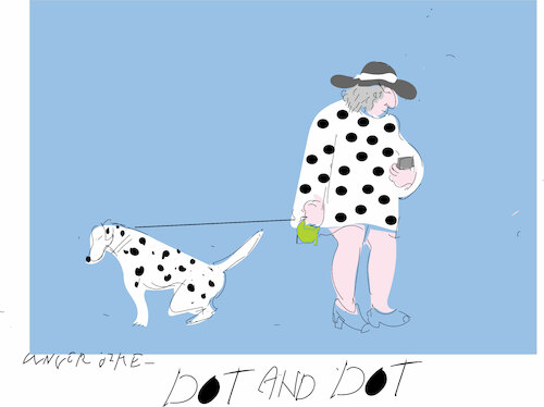 Dalmatian and woman Dalmatian and woman