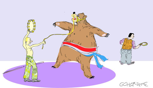 Cartoon: Dancing bear (medium) by gungor tagged russ
