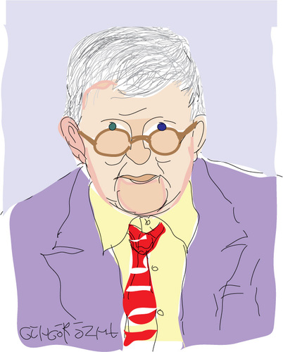 Cartoon: David Hockney-2 (medium) by gungor tagged art