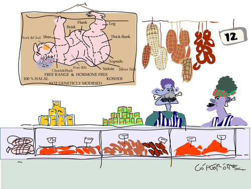 Cartoon: Delicatessin (medium) by gungor tagged food