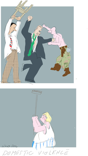 Cartoon: Domestic Violence 5 (medium) by gungor tagged middle,east,middle,east