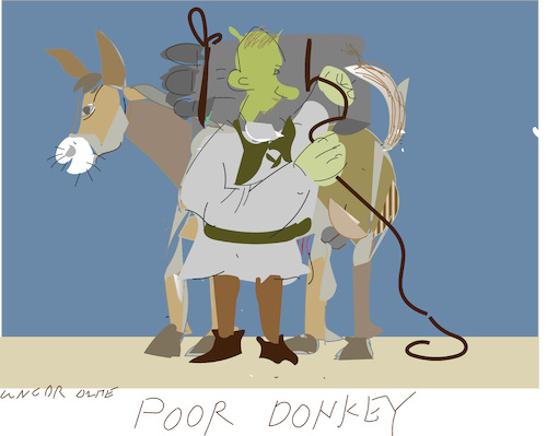 Donkey at the front line Donkey at the front line