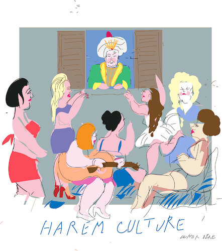 Cartoon: E Musk and harem culture (medium) by gungor tagged elon,musk,and,his,harem,elon,musk,and,his,harem