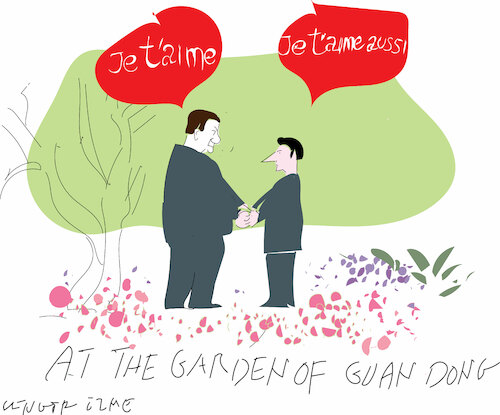 E.Macron In the garden E.Macron In the garden