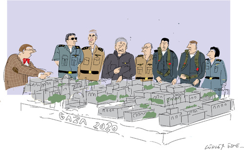 Cartoon: Gaza City (medium) by gungor tagged east,middle