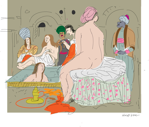 Cartoon: Harem (medium) by gungor tagged painter