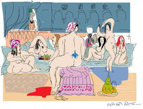 Cartoon: Harem 2 (medium) by gungor tagged painting