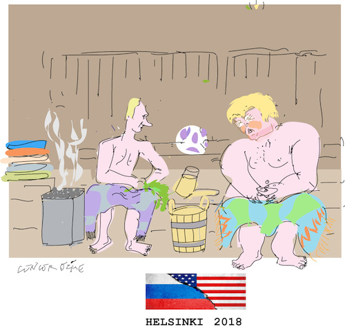 Cartoon: Helsinki 2018 (medium) by gungor tagged usa