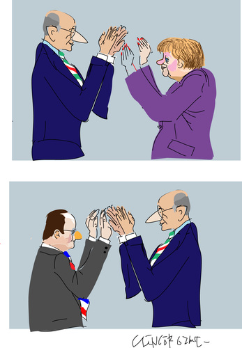 Cartoon: High Five (medium) by gungor tagged europe