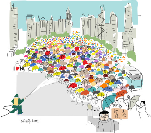 Cartoon: HK Spring (medium) by gungor tagged hong,kong