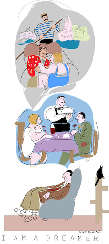 Cartoon: I am a lousy dreamer (medium) by gungor tagged day,dreaming,day,dreaming