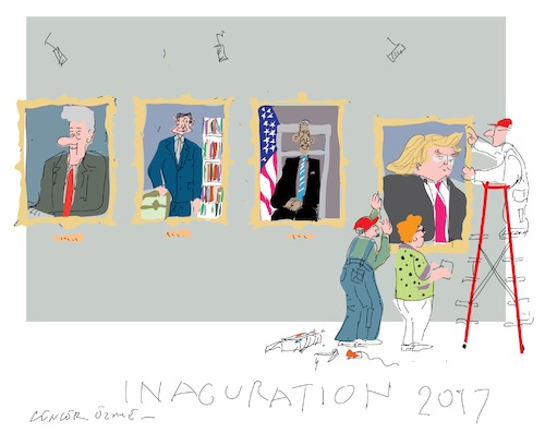 Cartoon: Inaguration (medium) by gungor tagged usa