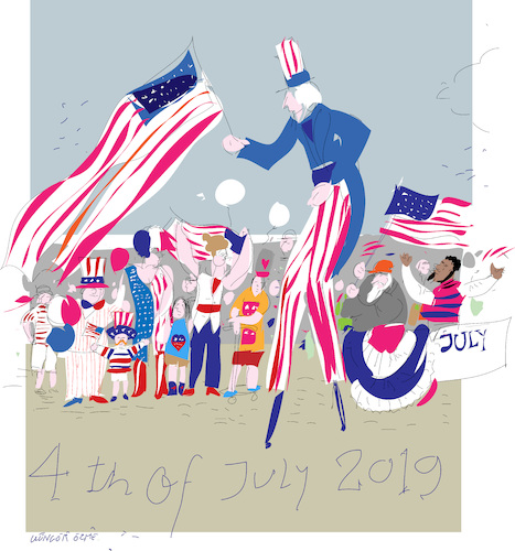 Cartoon: Independence Day 2019 (medium) by gungor tagged usa,usa