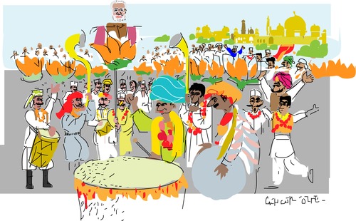 Cartoon: Indian Spring (medium) by gungor tagged india