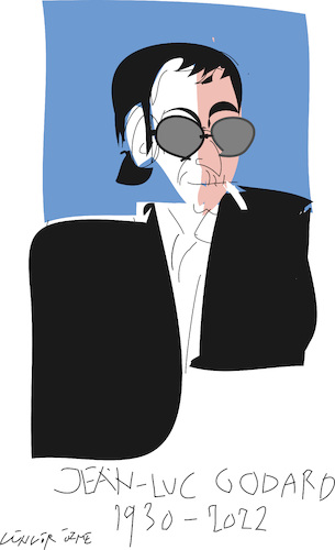 Cartoon: Jean Luc Godard (medium) by gungor tagged jean,luc,godard,jean,luc,godard