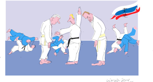 Judo By gungor | Politics Cartoon | TOONPOOL