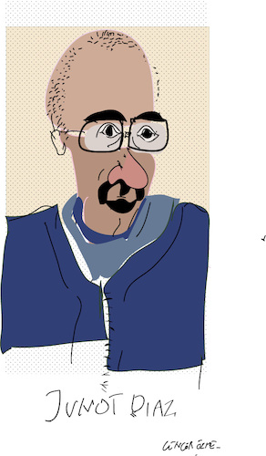 Cartoon: Junot Diaz (medium) by gungor tagged usa