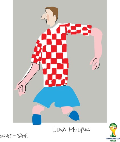 Cartoon: L.Modric (medium) by gungor tagged brazil2014