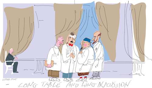 Cartoon: Long table again (medium) by gungor tagged long,table,again,long,table,again