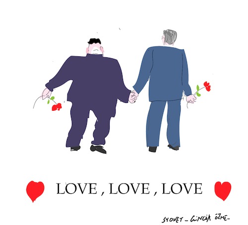 Cartoon: Love Love (medium) by gungor tagged north,korea,love,north,korea,kalter,krieg