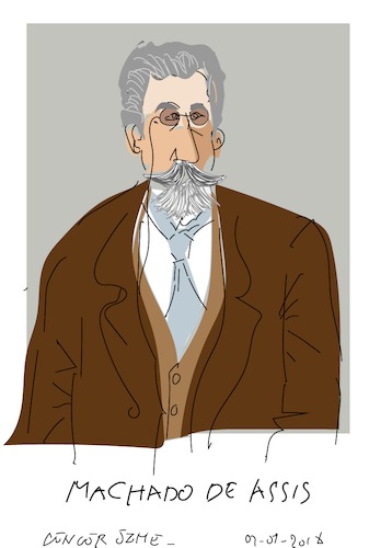 Cartoon: Machado de Assis (medium) by gungor tagged brazil