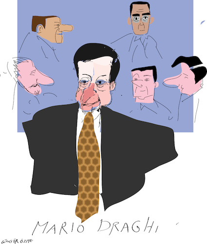 Cartoon: Mario Draghi (medium) by gungor tagged italy,italy