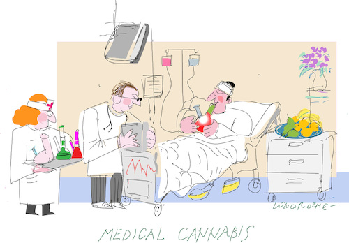 Cartoon: Medical Cannabis (medium) by gungor tagged medical,medical