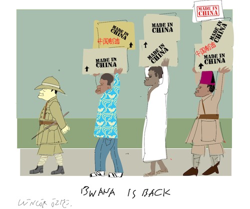 Cartoon: New Bwana (medium) by gungor tagged africa,africa,bwana,senegal,china,xi
