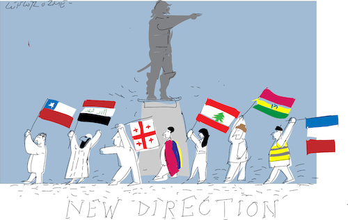 Cartoon: New Direction (medium) by gungor tagged world,world