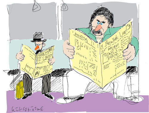 Cartoon: Newspaper-1 (medium) by gungor tagged art