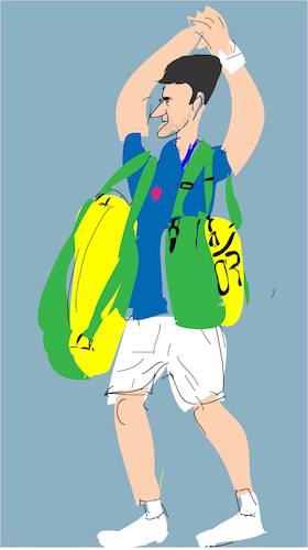Cartoon: Novak Djokovic at Final (medium) by gungor tagged tennis,tennis