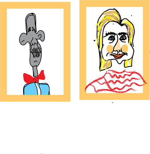 Cartoon: obama-hillary (medium) by gungor tagged obama