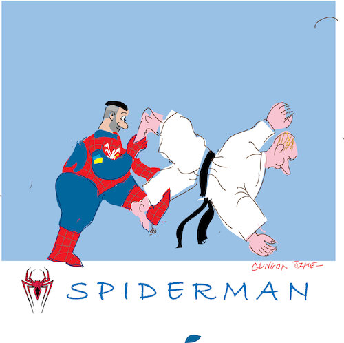 Cartoon: Operation Spider s Web (medium) by gungor tagged operation,spider,web,operation,spider,web