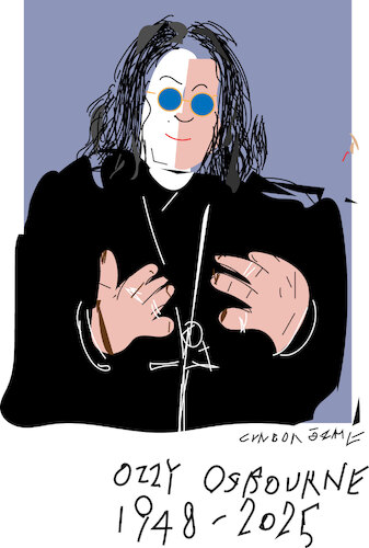 Cartoon: Ozzy Osbourne (medium) by gungor tagged ozzy,osbourne,dies,at,76,ozzy,osbourne,dies,at,76