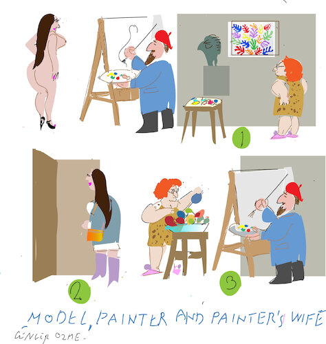 Painter s wife and model Painter s wife and model