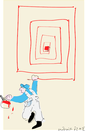 Painter and Red lines Painter and Red lines