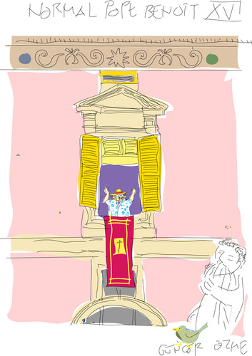 Cartoon: Pope Benedict  XVI (medium) by gungor tagged vatican