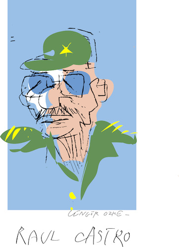 Cartoon: Raul Castro (medium) by gungor tagged raul,castro,raul,castro
